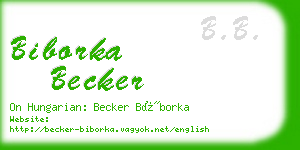 biborka becker business card